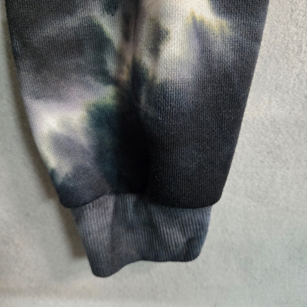 rue21 Trippin' Mushroom Tie Dye Cropped Hoodie Medium Black Graphic - Picture 4 of 10